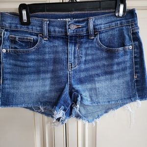 Women's Old Navy distressed jean shorts; Size 2.